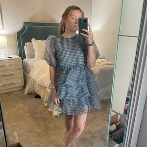 Ganni mini organza dress